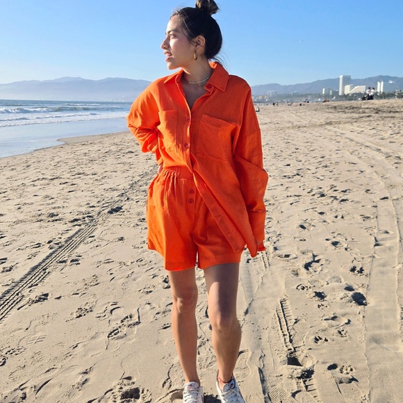 Handmade Linen Shirt & Shorts Set – Limited Edition - Picture 8 of 9